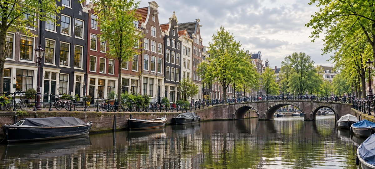 Amsterdam canal landscape