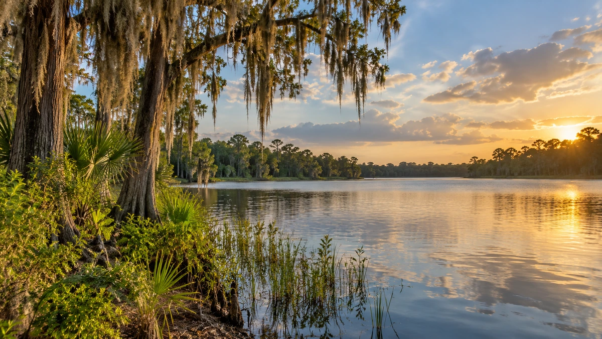 Florida freshwater lake landscape