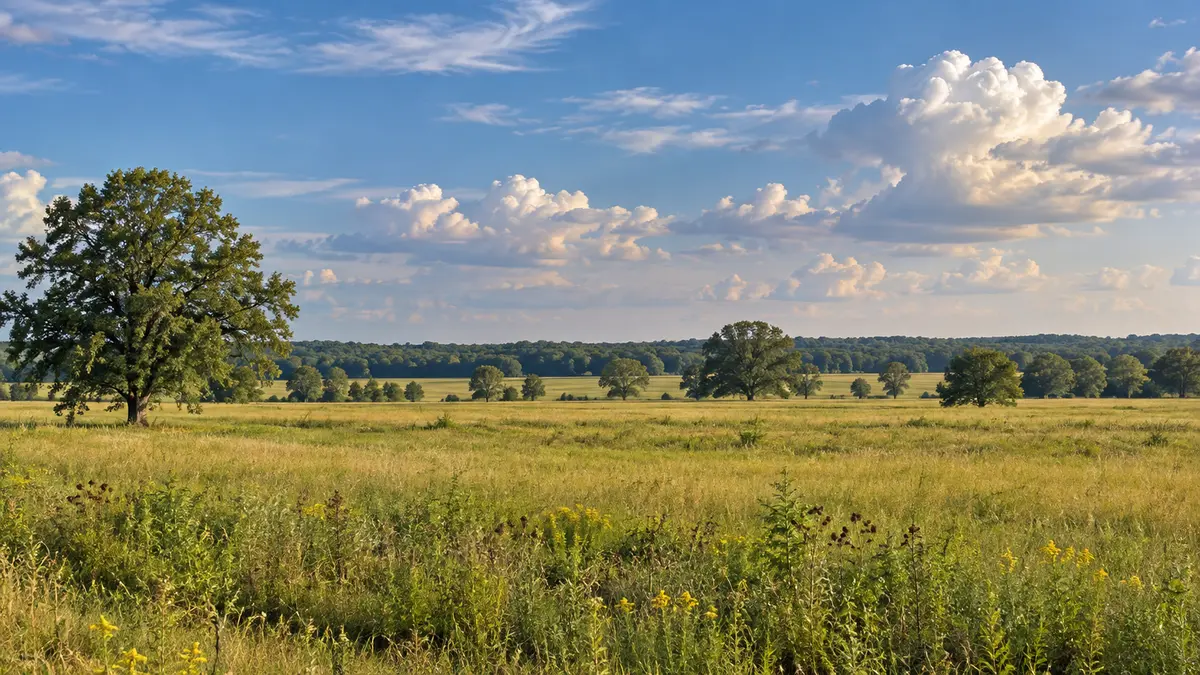Mississippi prairie landscape Mississippi prairie landscape