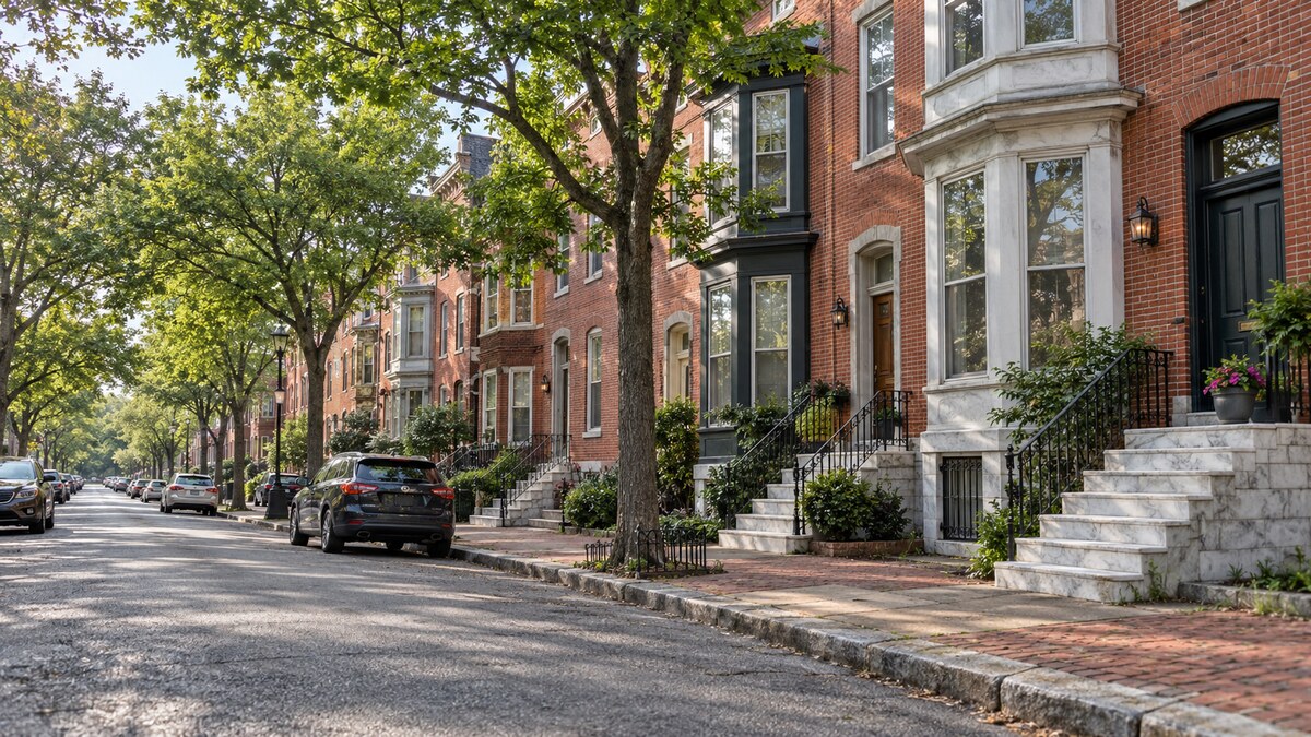 Baltimore neighbourhood streetscape