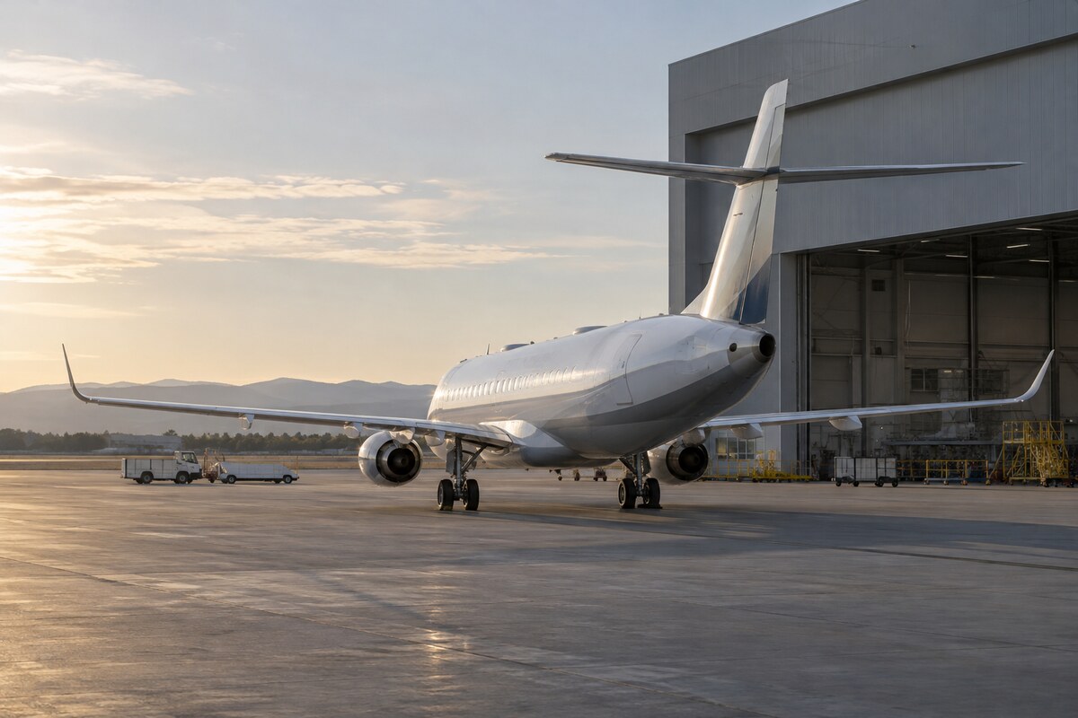 Illustrative airport apron scene