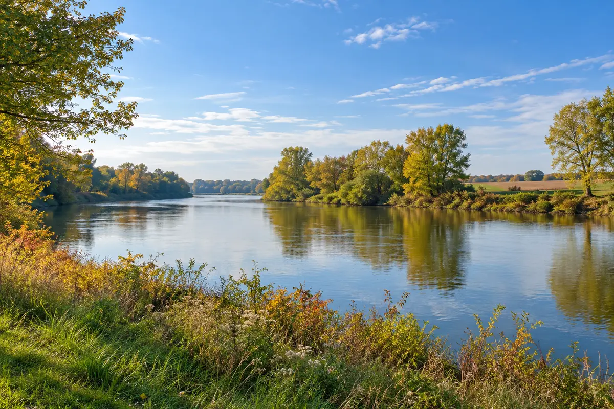 Northwest Ohio river landscape