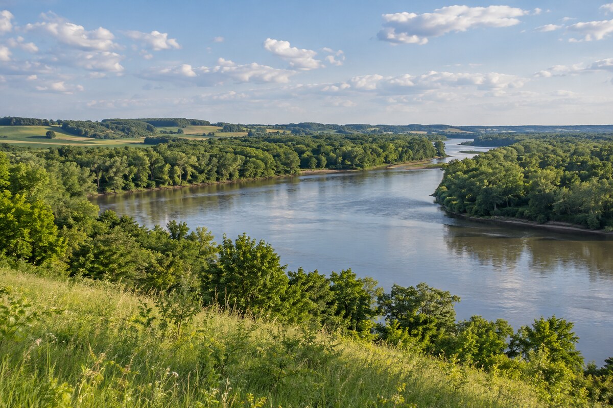 Eastern Iowa river landscape