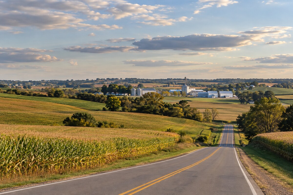 Iowa manufacturing region landscape