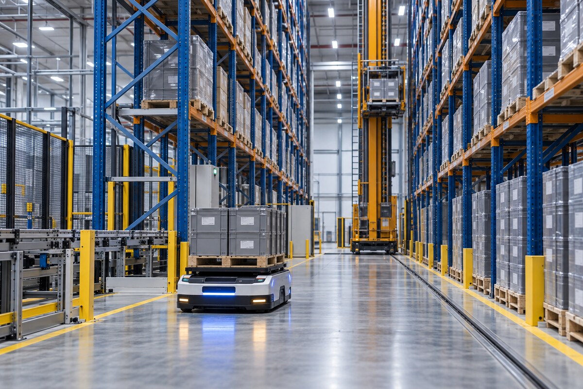 Automated electronics logistics warehouse