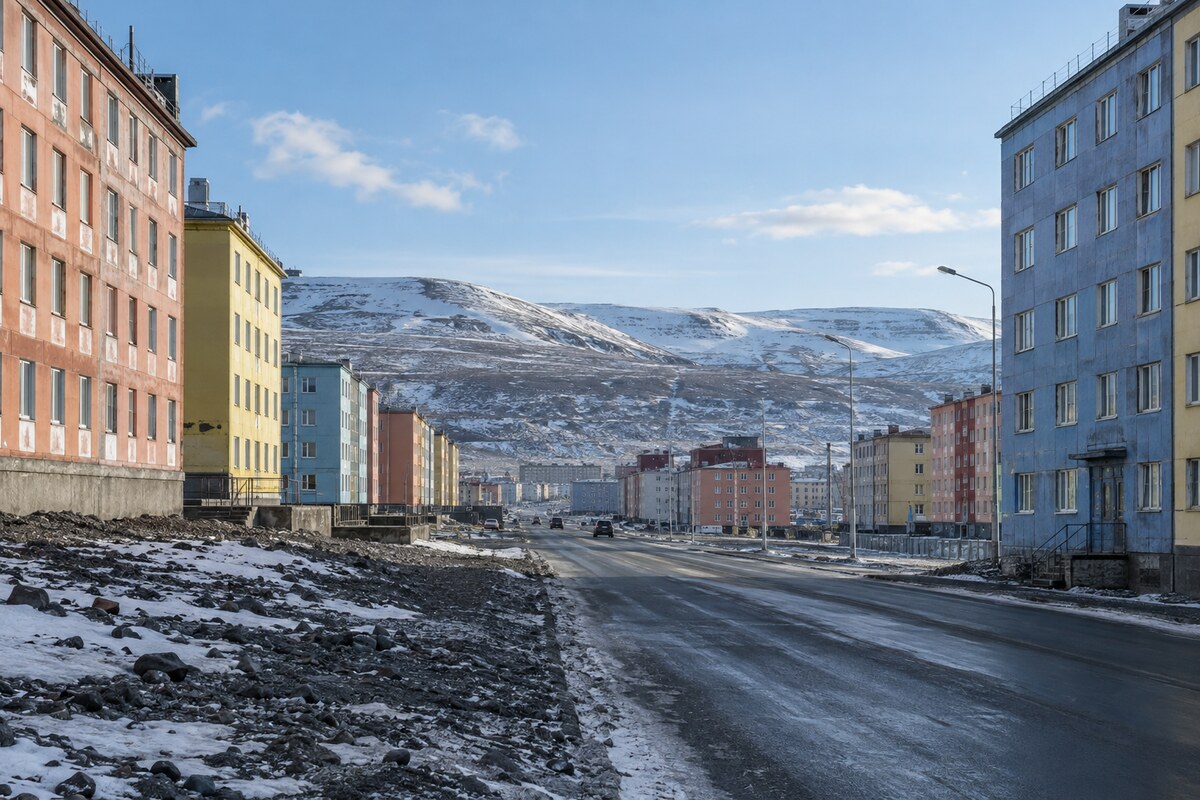 Городской пейзаж Норильска