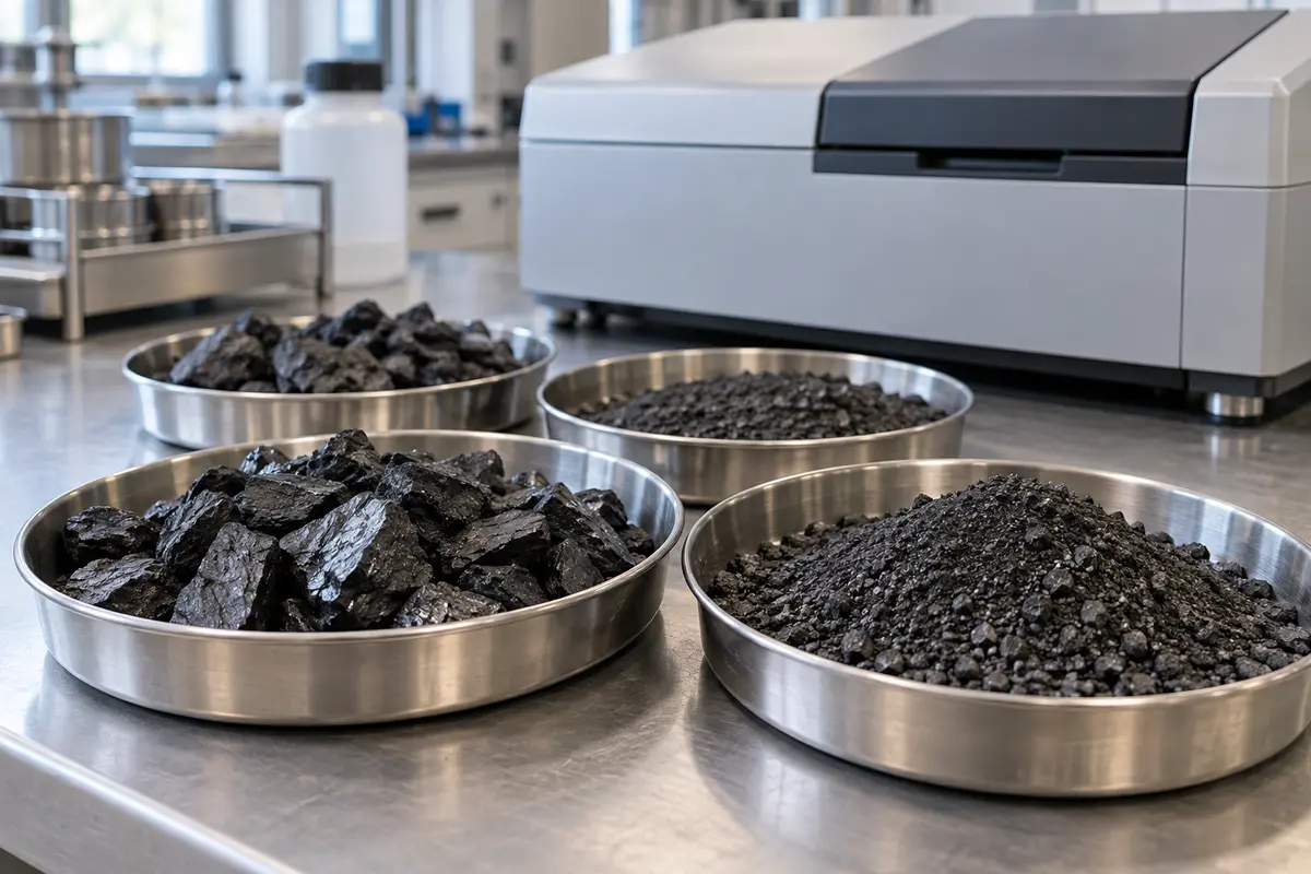 Coal samples for laboratory testing
