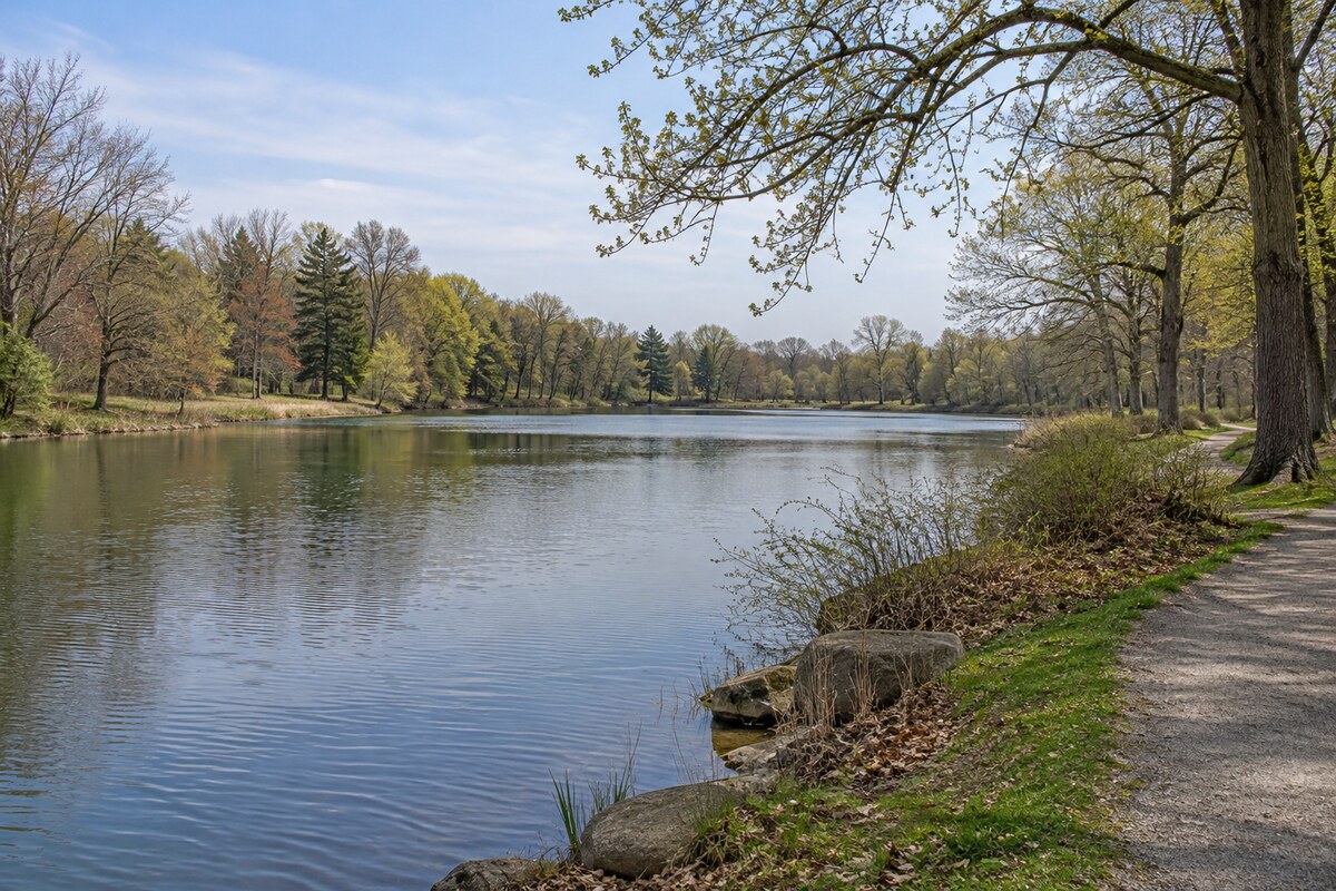 Michigan lake and woodland
