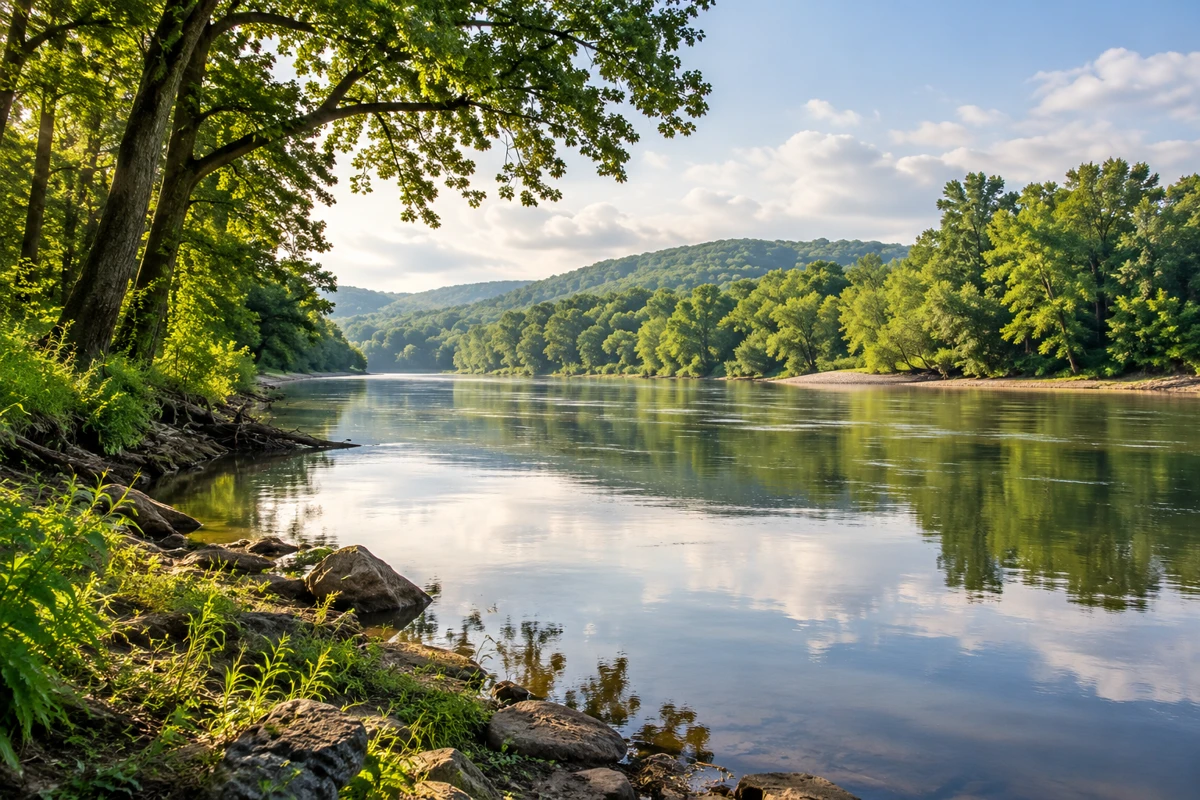 River and woodland in central Arkansas